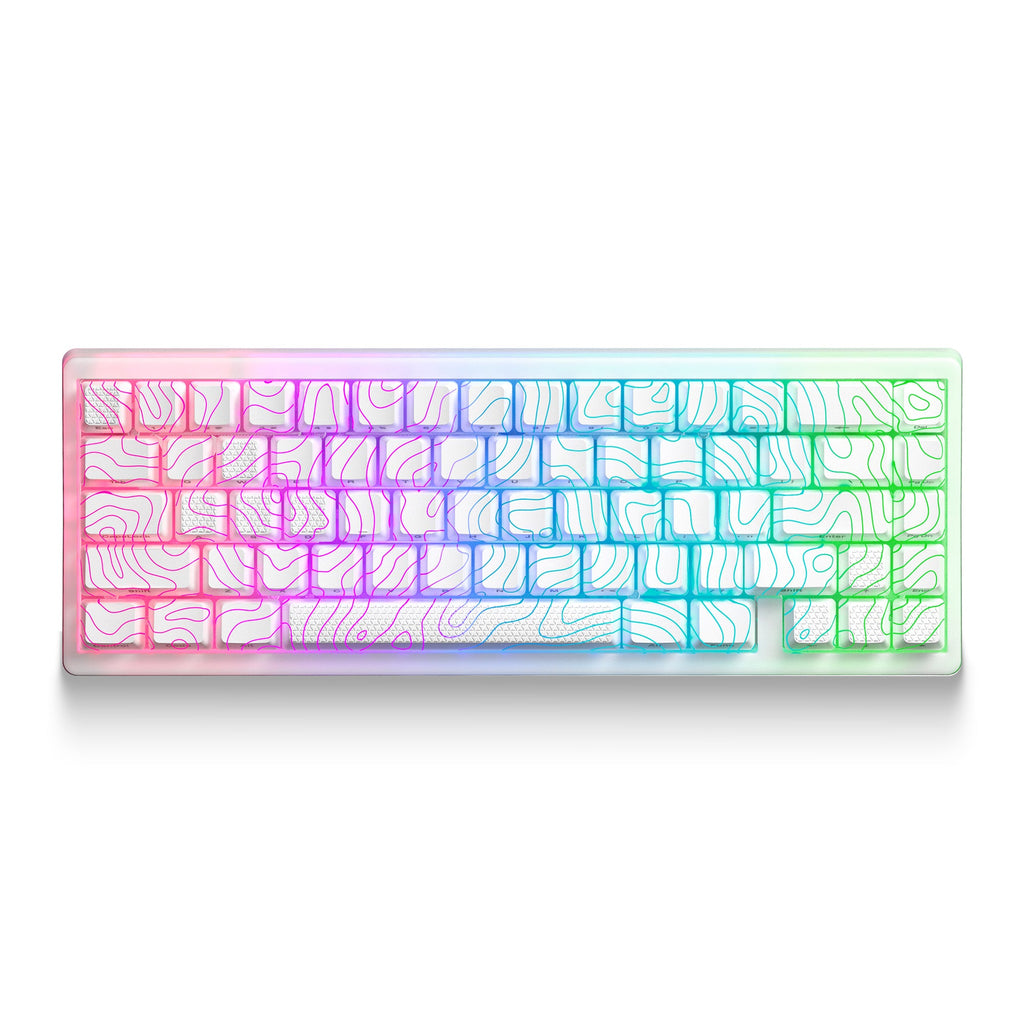 XVX M67 JadeStone VIA Tri-Mode Mechanical Keyboard with IMD-Tech Keycaps (Stellar White)