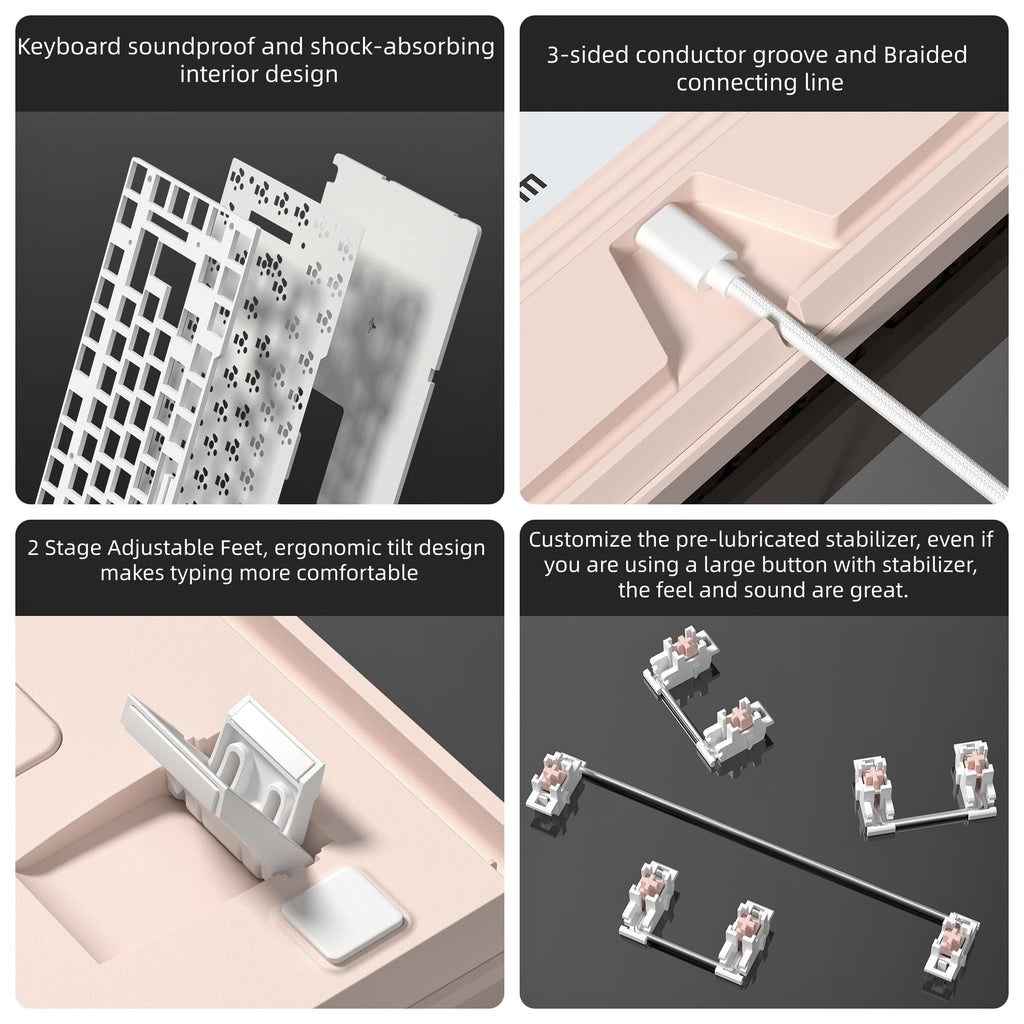 Womier SK80 75% Keyboard with Color Multimedia Display Mechanical Gaming Keyboard Creamy Sound, Wired Hot Swappable Gasket Mount RGB Custom Key Board, Pre-lubed Stabilizer for Mac/Win, Black Kanagawa